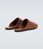 Intrecciato leather slippers
