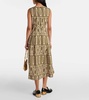 Andreis printed cotton poplin midi dress