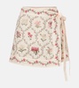 Luna floral linen wrap skirt
