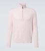 Thames cashmere half-zip sweater
