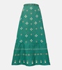 Bel Mar Esmeralda embroidered maxi skirt