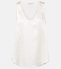 Filly silk satin tank top