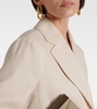Laura double-breasted linen blazer 