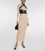 Turtleneck jersey maxi dress
