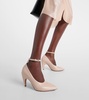 Shark leather pumps