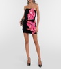 Strapless embellished minidress