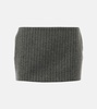 Pinstripe low-rise miniskirt