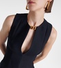 Chain-detail wool and silk jumpsuit