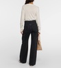 Minka high-rise denim cargo pants