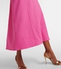 Bustier wool-blend midi dress