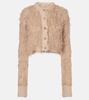 Faux fur cardigan