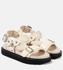 Leather platform sandals