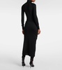 Ruched wool-blend skirt pants