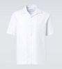 Striped cotton bowling shirt