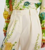 Floral high-rise wide-leg pants