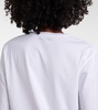 Face cotton-blend jersey top