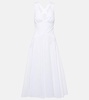 Cotton poplin midi dress