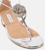 Crystal Orchid mirrored leather sandals