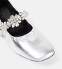 Elsa metallic faux leather ballet flats