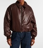 x Shoreditch Ski Club Tate faux leather bomber jacket