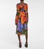Smocked cotton midi dress