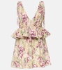 Infinito Florecer ruffled cotton minidress