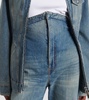 Faded high-rise bootcut jeans