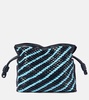 Flamenco Mini striped leather clutch