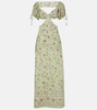 Cielo Honeysuckle floral linen maxi dress
