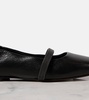 Monili leather Mary Jane flats