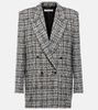 Wool lamé tweed blazer