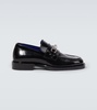 Embellished leather loafers