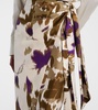 Dritto printed silk wrap skirt