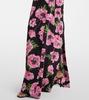 Floral printed silk maxi dress