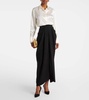 Ridente pleated cady maxi skirt 