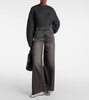 Mid-rise wide-leg jeans