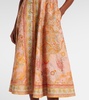 Acacia belted linen shirt dress