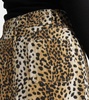Leopard-print cotton miniskirt