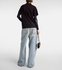 Metal Bb Stencil T-shirt Oversized in Black/white