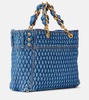 1945 quilted denim tote bag
