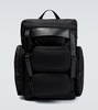 City leather-trimmed backpack