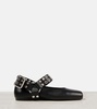 Studded leather Mary Jane flats