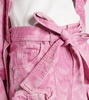Camouflage denim cargo miniskirt
