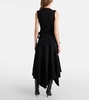 Enouk asymmetric draped midi dress