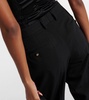 Low-rise wool-blend slim pants