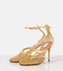 Infradito Fishnet 90 leather pumps