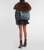 Oversized faux fur-trimmed parka