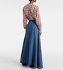 Malaga denim maxi skirt