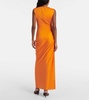 Draped silk jersey maxi dress