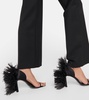 x Sergio Rossi Amazona feather-trimmed sandals